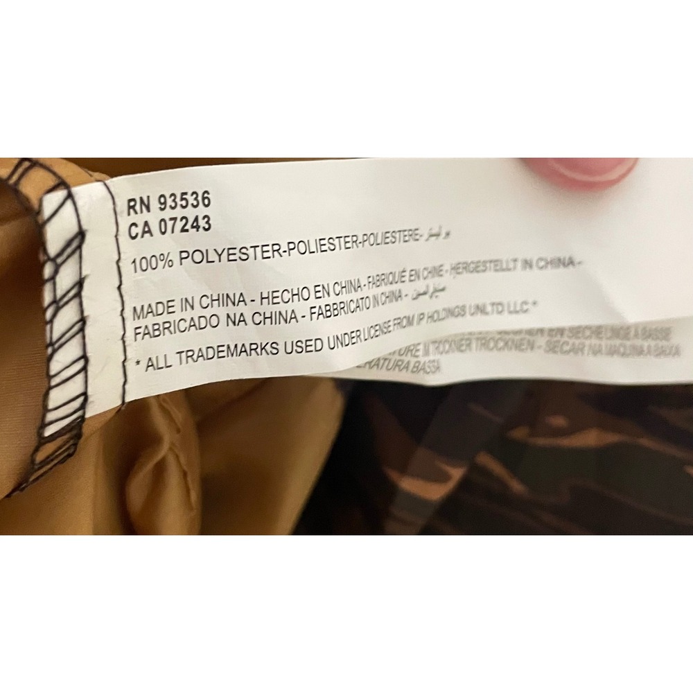 Ecko Unltd Mens Tiger Stripe Camo Half Zip Windbreaker Jacket Gold Brown Large - Picture 11 of 11